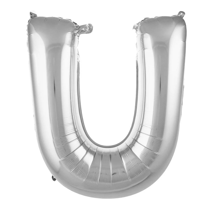 Folyo Balon Gümüş U 34 İnç 76 Cm